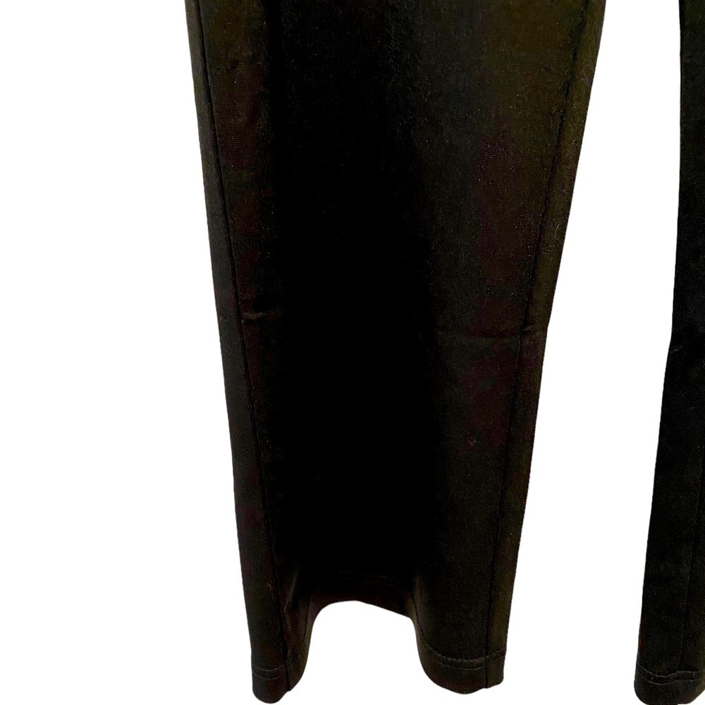 Black stretch flare pants leggings poly spandex elastic waist pull on New Med
C - Picture 3 of 7